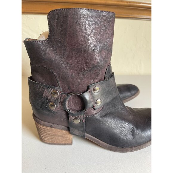 Donald J. Pliner Dasha Moto Leather Biker Boots Leather Made in Italy - Picture 4 of 12